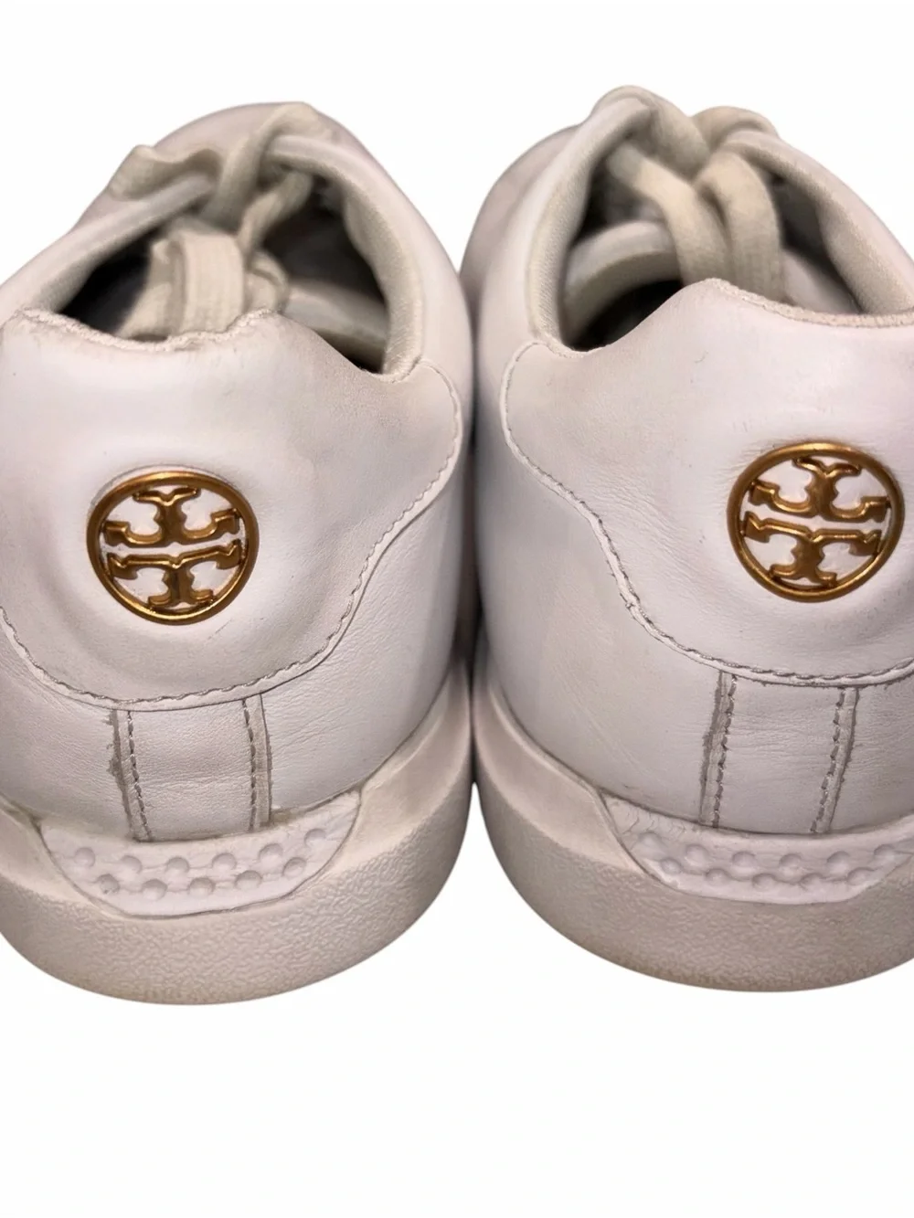 Tory Burch White Leather Howell Court Sneaker Shoes size 9.5